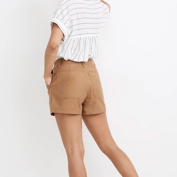 Madewell Perfect Vintage Military Short in Khaki - Picture 4 of 7